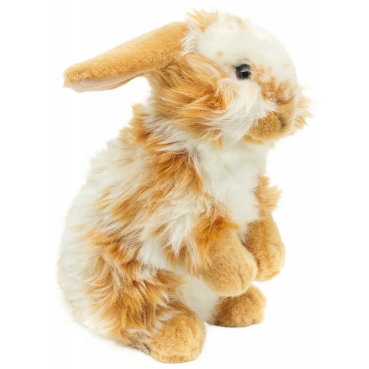 Maskotka Królik Lwiogłowy Zwisłouchy Stojący Złoto-Biały - 23 cm - Uni Toys