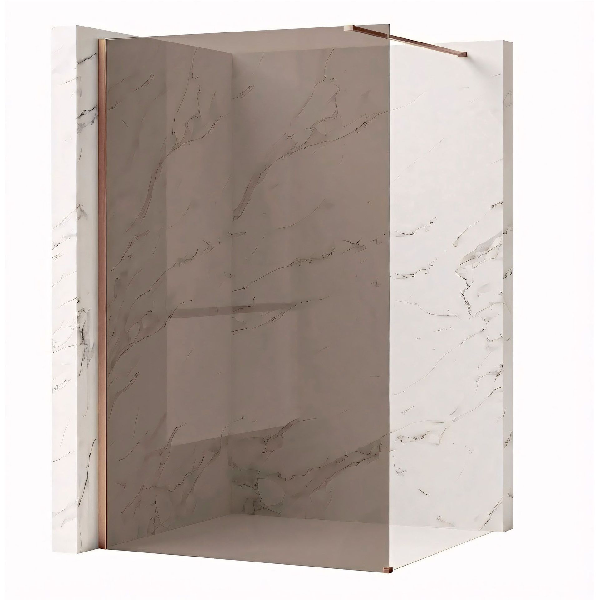 Rea Kabina prysznicowa Walk-In Rea Flexi Brown / Brush Copper 130