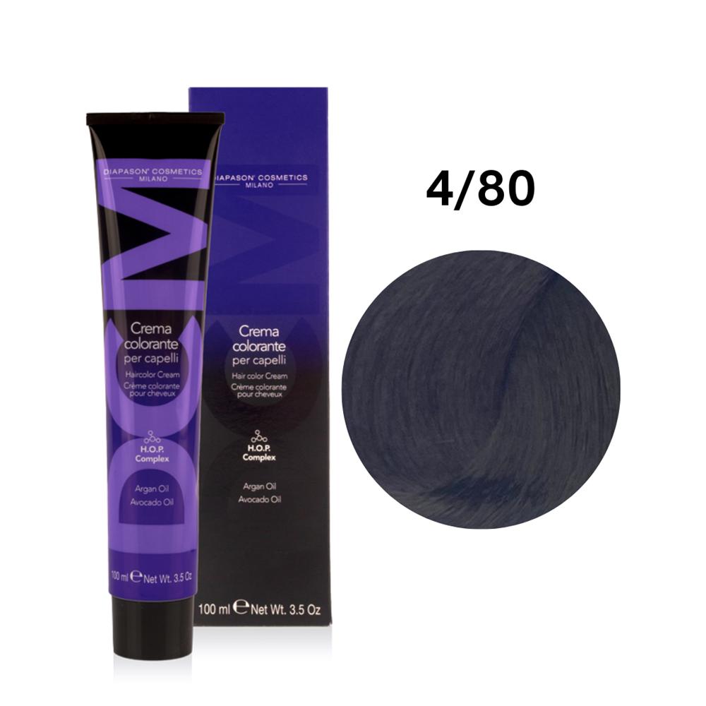 Diapason DCM, farba do włosów, 4/80 Intensywny Fioletowy Kasztan, 100ml