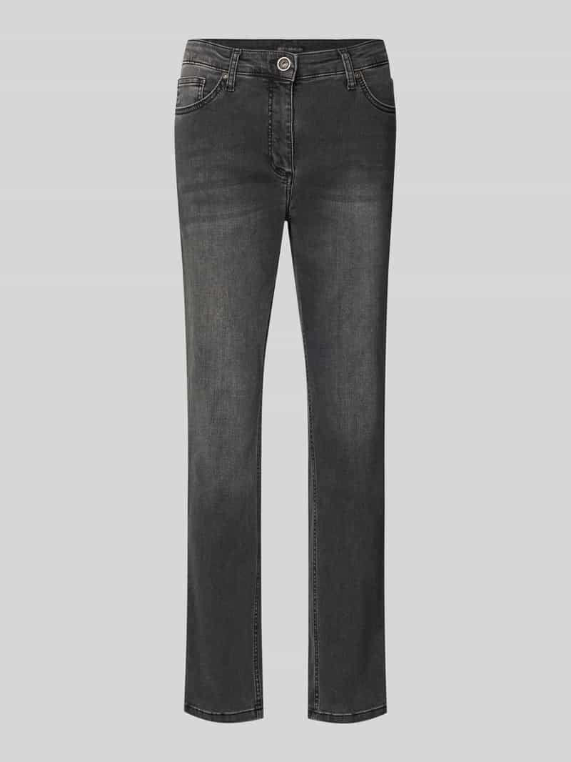 Jeansy o kroju slim fit z 5 kieszeniami