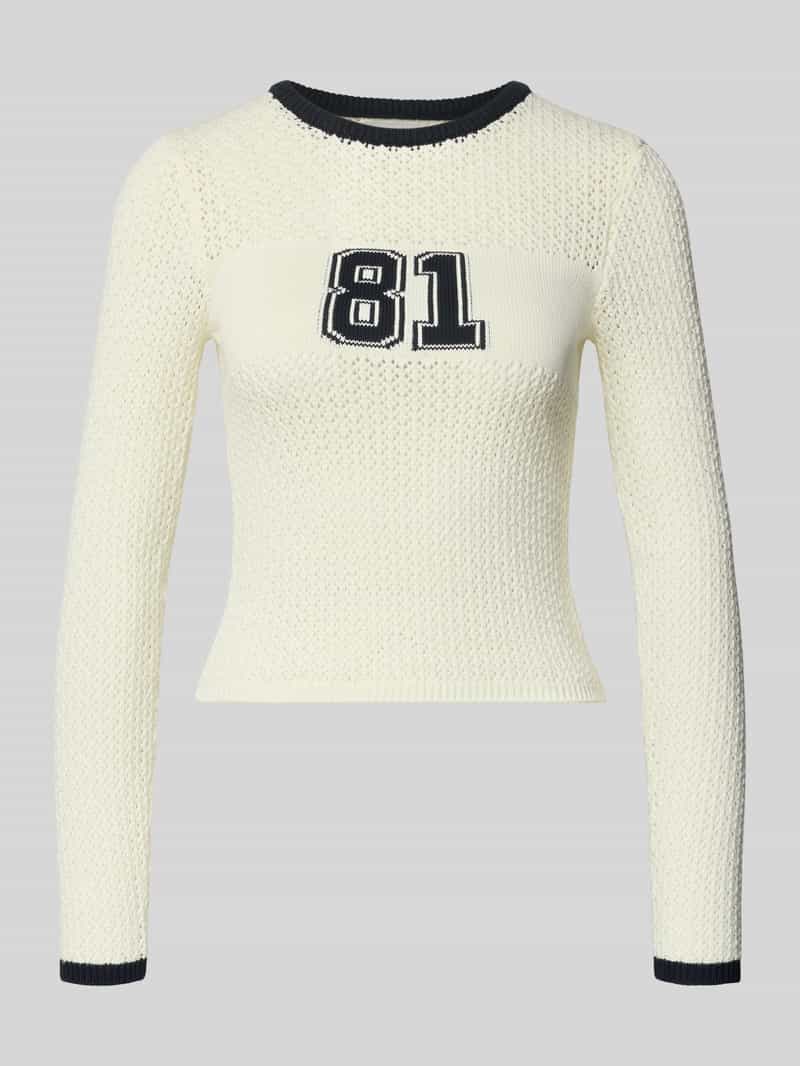 Sweter o kroju slim fit z imitacji dzianiny