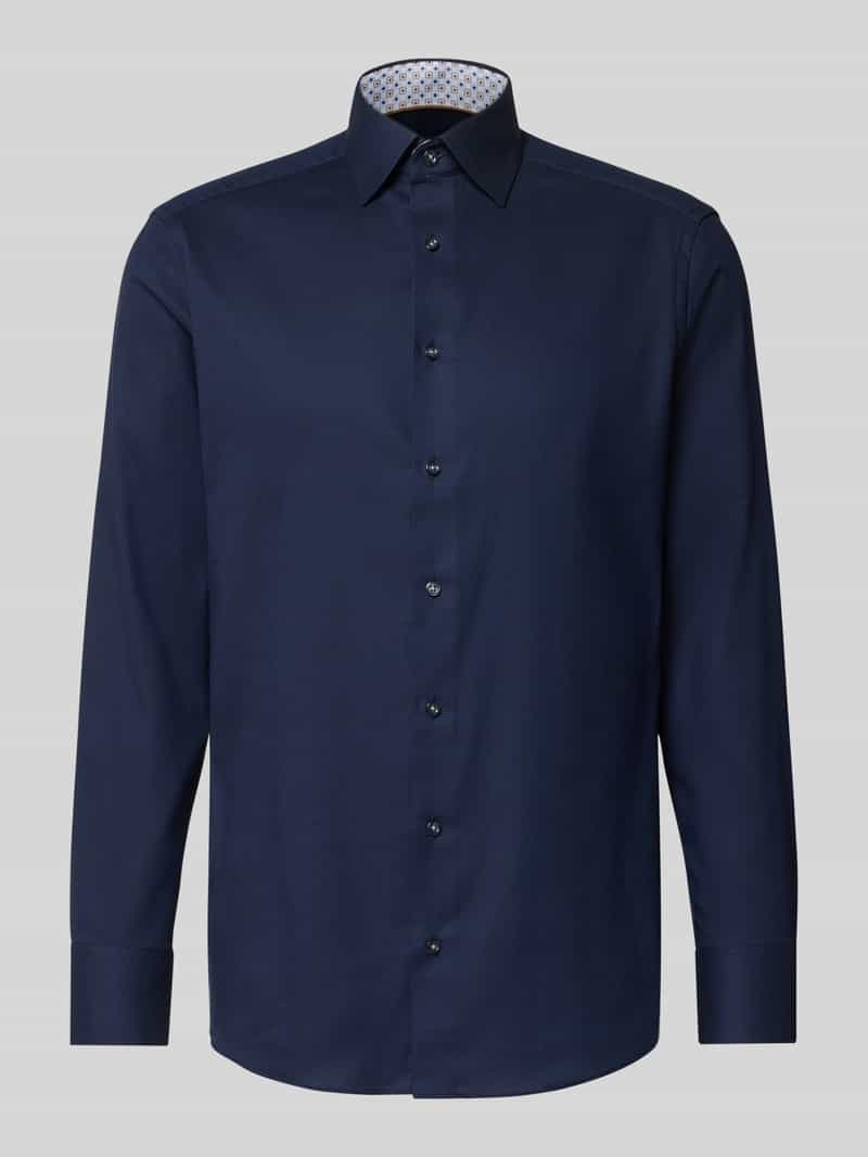 Koszula biznesowa o kroju regular fit z czystej bawełny z kołnierzykiem typu kent