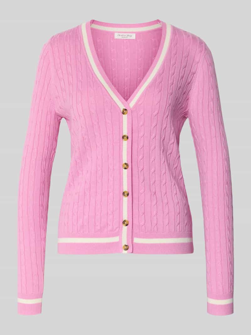 Kurtka z dzianiny z dekoltem w serek