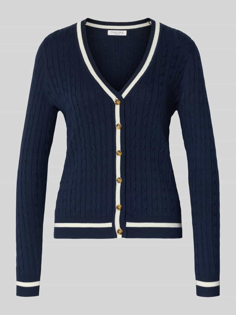 Kurtka z dzianiny z dekoltem w serek