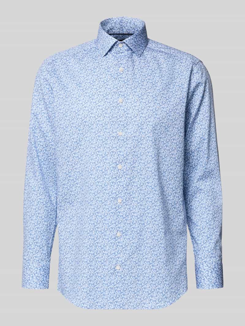 Koszula biznesowa o kroju regular fit z czystej bawełny z kołnierzykiem typu kent