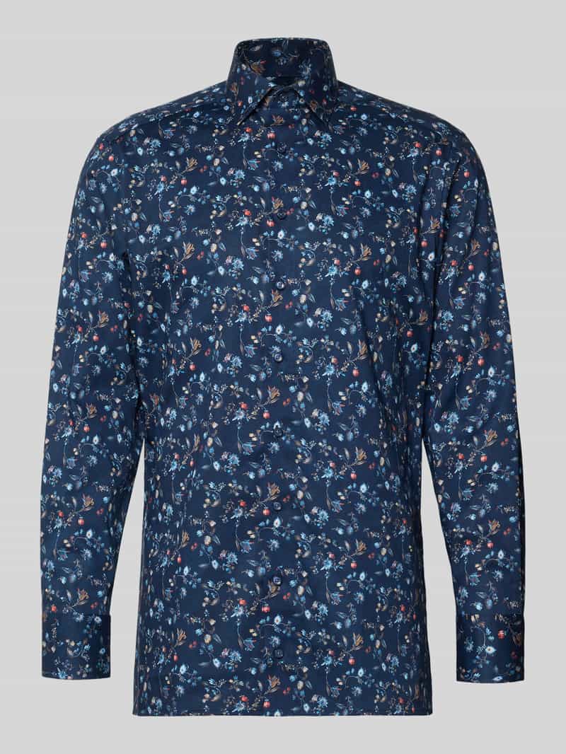 Koszula biznesowa o kroju regular fit z czystej bawełny z kołnierzykiem typu kent