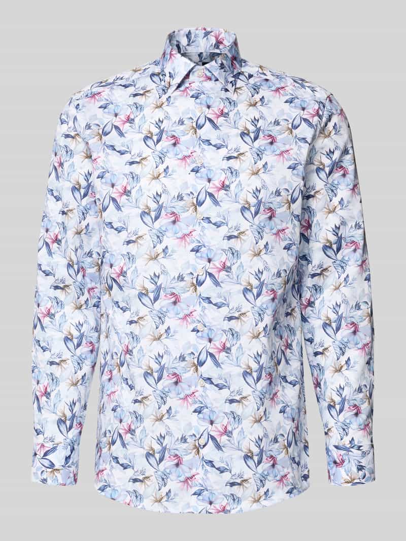 Koszula biznesowa o kroju regular fit z czystej bawełny z kołnierzykiem typu kent