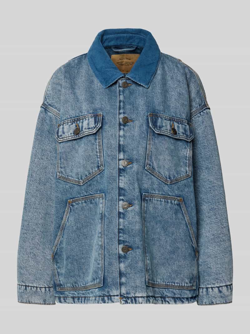 Kurtka jeansowa z listwą guzikową