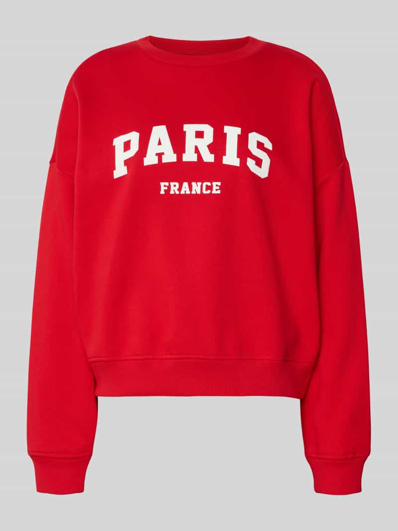 Bluza o kroju oversized z mieszanki bawełny model ‘SWEAT LIFE’