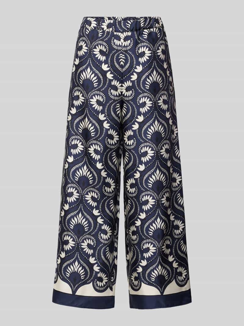 Szerokie spodnie o luźnym kroju z czystego jedwabiu model ‘DOTTICO’