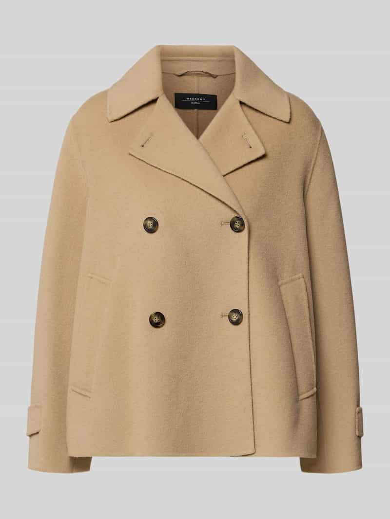 Płaszcz wełniany o luźnym kroju z mieszanki żywej wełny model ‘FANTINO’