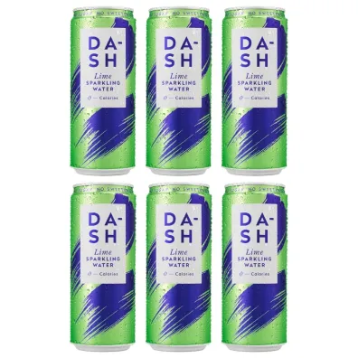 Da-sh Water Woda gazowana Limonka zestaw 6 x 330 ml
