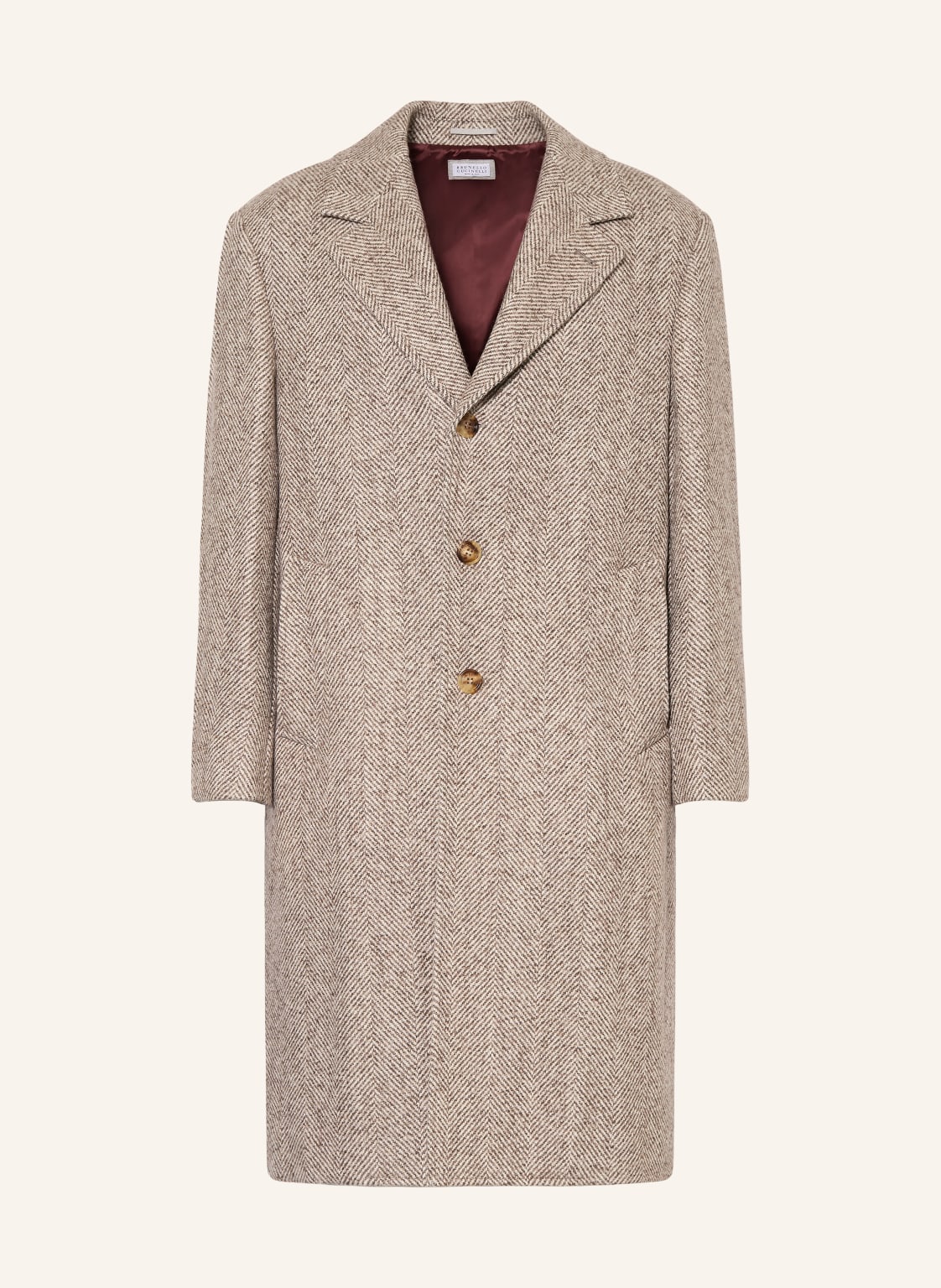 Brunello Cucinelli Płaszcz Z Alpaki beige