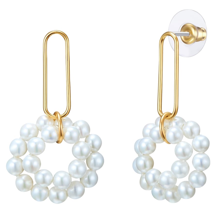 Lulu & Jane Mosiadz Sztuczna perła Kolczyki 1 ct Damski