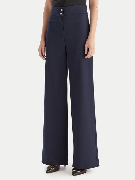 Maryley Spodnie materiałowe 25IB680/M17 Granatowy Regular Fit