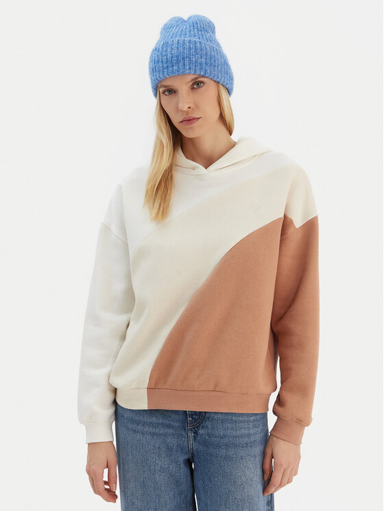 Roxy Bluza ERJFT04868 Beżowy Relaxed Fit