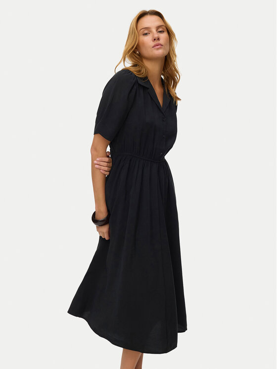 Vero Moda Sukienka koszulowa Rory 10347514 Czarny Regular Fit