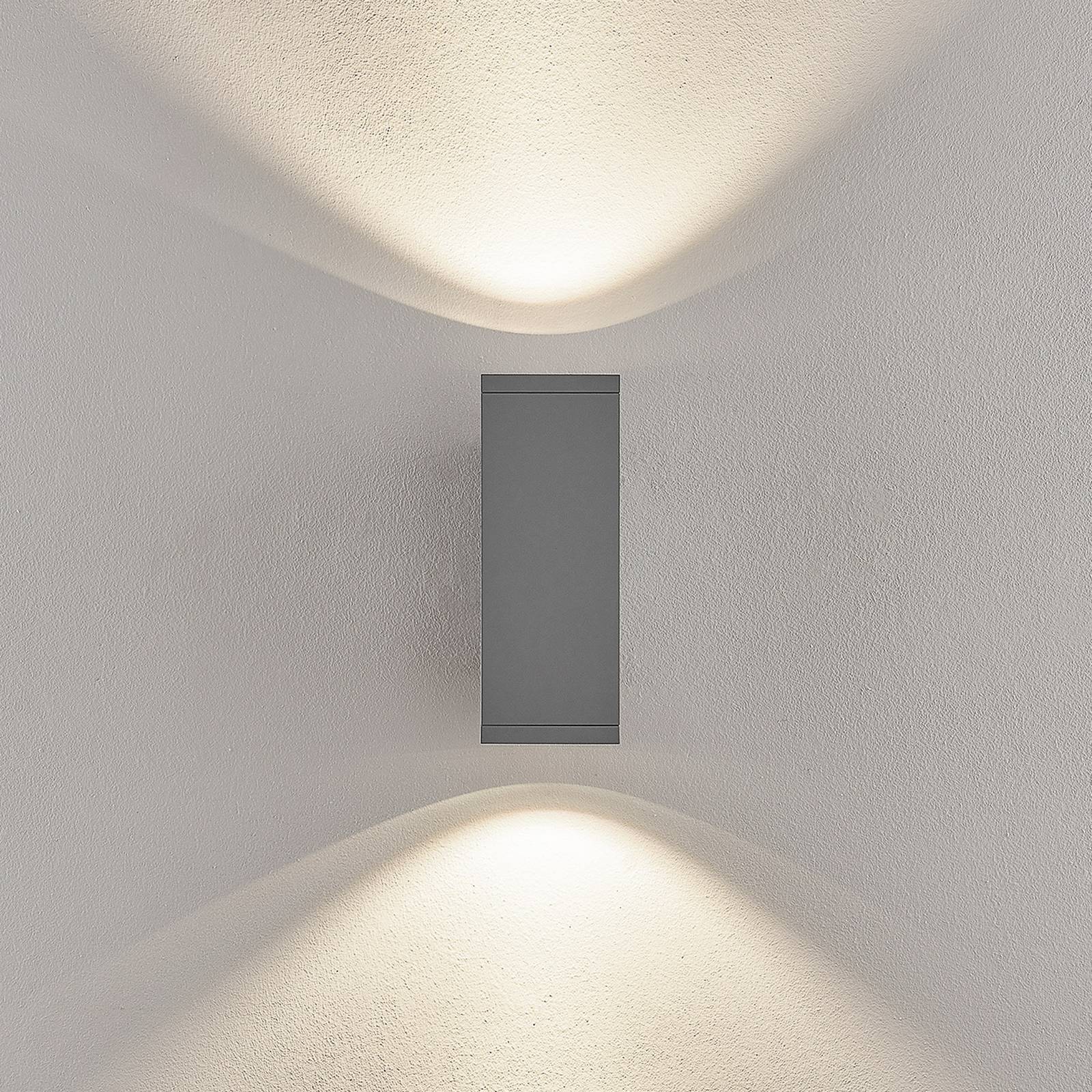 Deko-Light Kinkiet zewnętrzny LED ShoreLine Pro Square, możliwość ściemniania, aluminiowy / szary / cynkowy, aluminium, nowoczesny