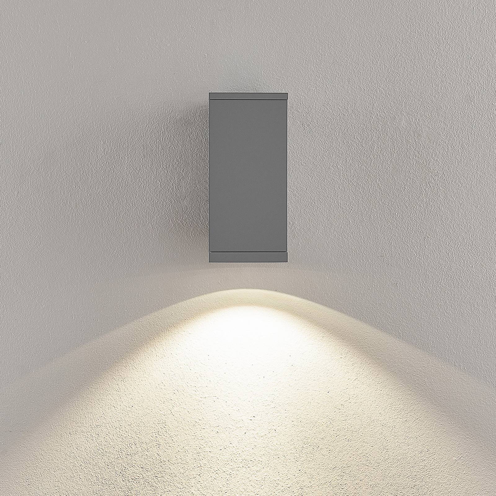 Deko-Light Kinkiet zewnętrzny LED ShoreLine Pro Square, możliwość ściemniania, aluminiowy / szary / cynkowy, aluminium, nowoczesny