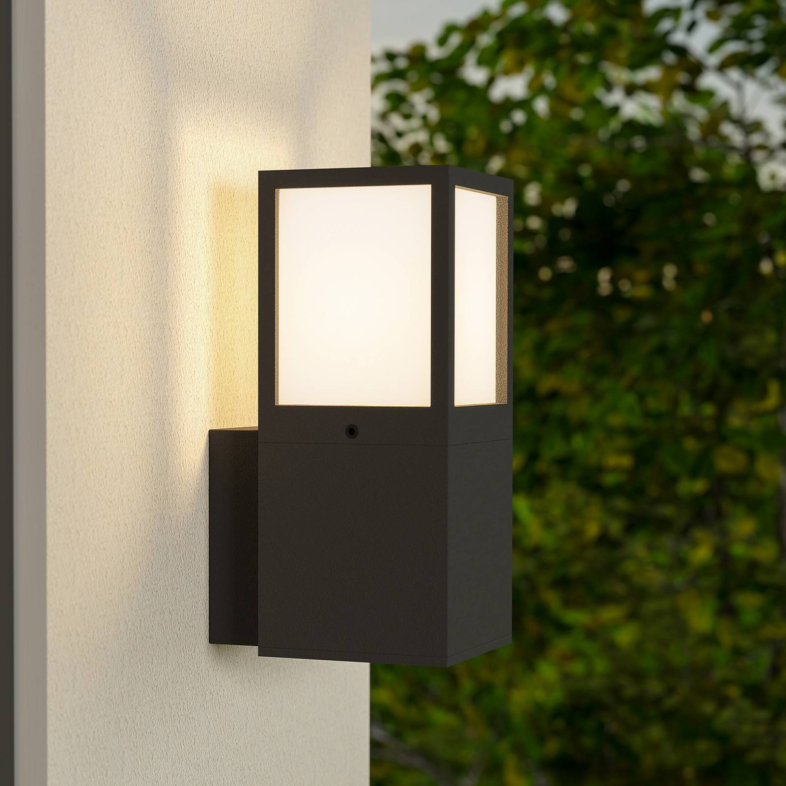 Deko-Light Kinkiet zewnętrzny Facado 2 Square, możliwość ściemniania, czarny, aluminium, nowoczesny