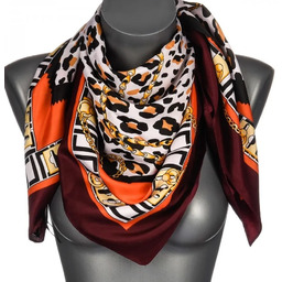 Chusta damska apaszka satynowa gawroszka PANTERKA na prezent MDB-42B