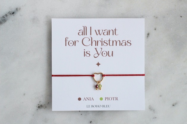 All I Want For Christmas Is You - Bransoletka z kamieniami miesiąca