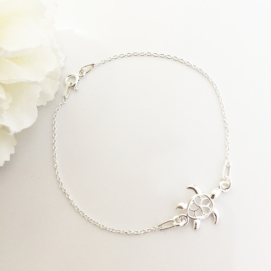 Bransoletka z żółwiem, srebrny żółwik