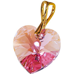 Kryształy Piękny Wisiorek Light Rose Shimmer Złote Srebro