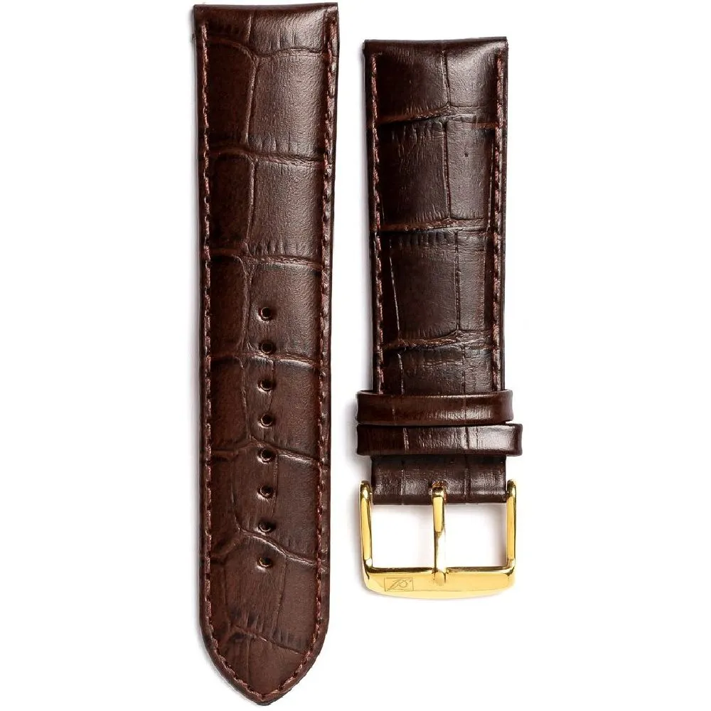 Adriatica brązowy pasek skórzany 24 mm ze złotą sprzączką ★ AUTORYZOWANY SKLEP PayPo ZWROT DO 365 DNI • POLECANA OFERTA ✓