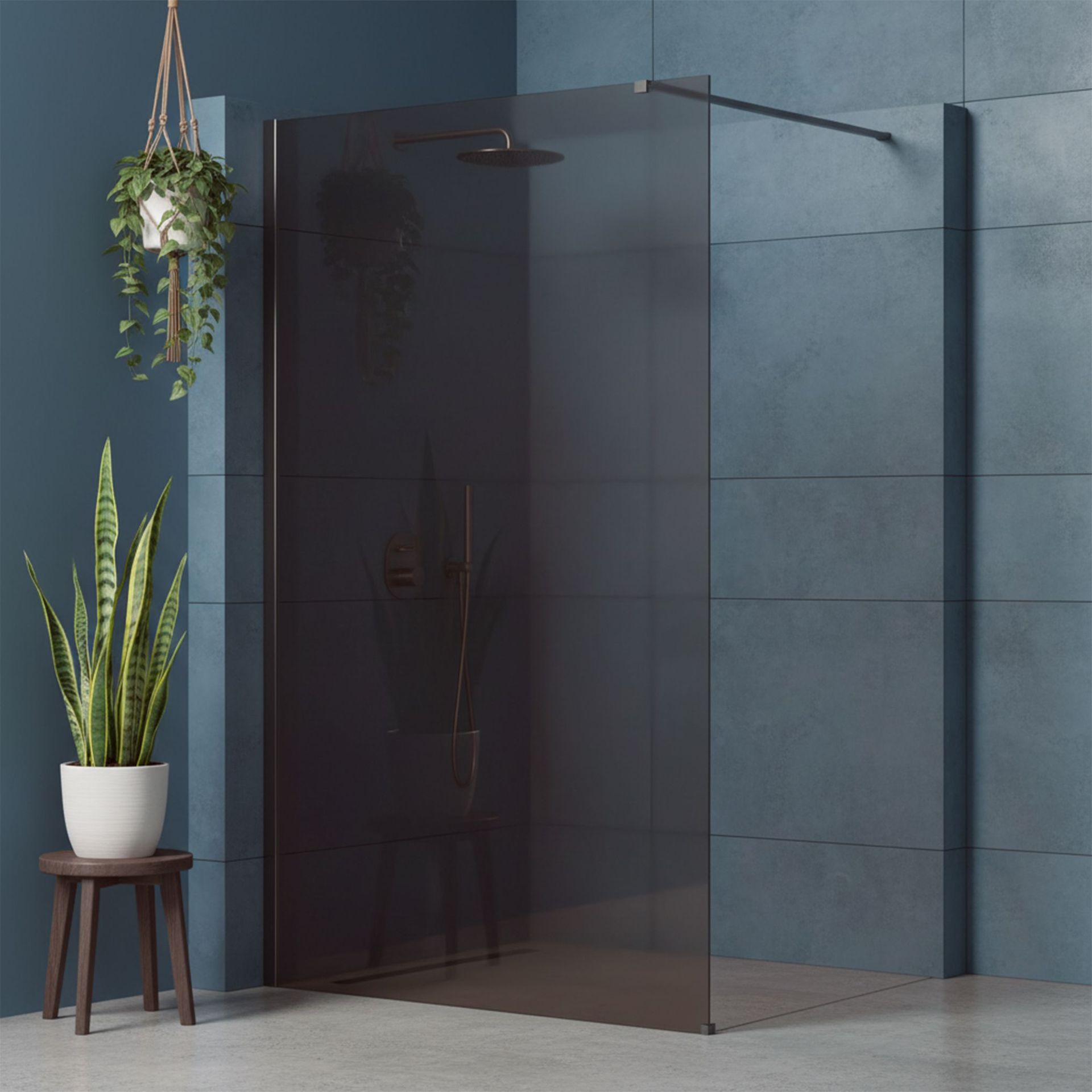 Rea Kabina prysznicowa Walk-In Rea Flexi Brown / Tytan 110