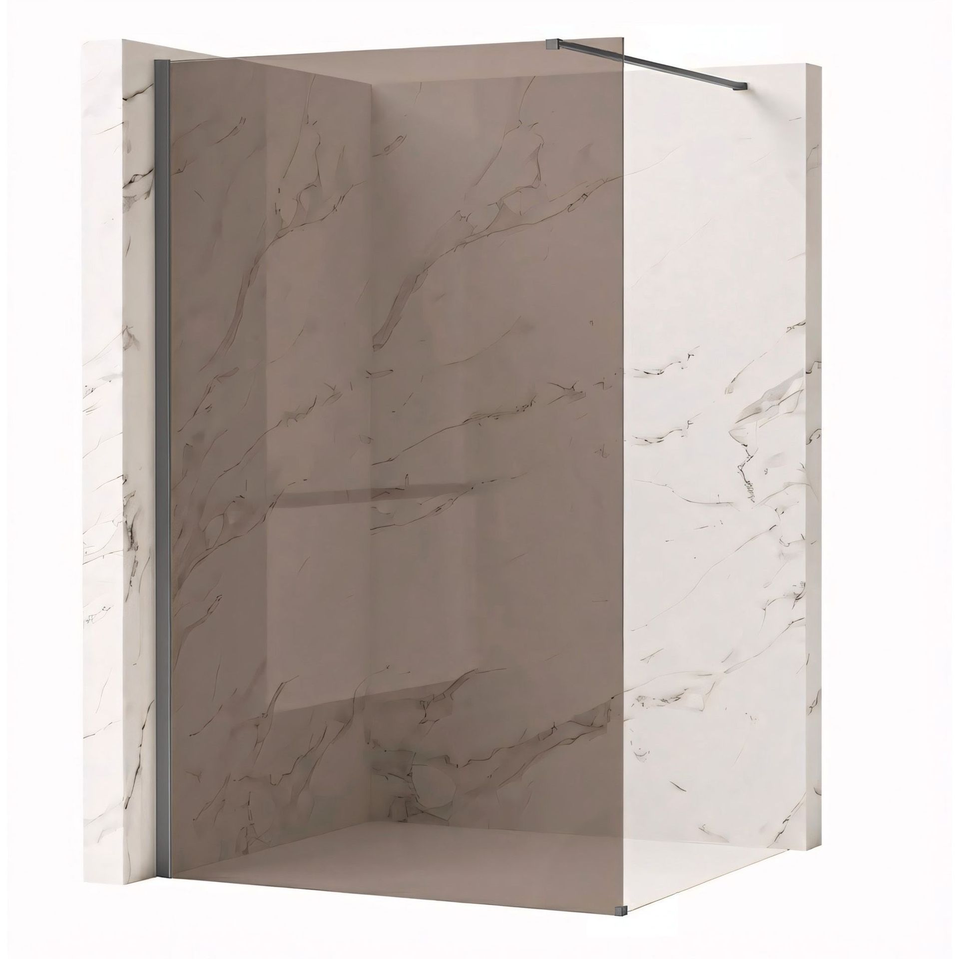 Rea Kabina prysznicowa Walk-In Rea Flexi Brown / Tytan 130