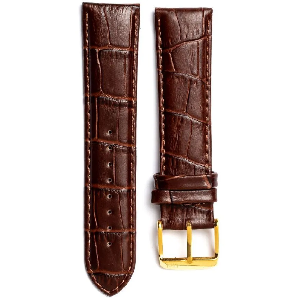 Adriatica brązowy pasek skórzany 22 mm ze złotą sprzączką ★ AUTORYZOWANY SKLEP PayPo ZWROT DO 365 DNI • POLECANA OFERTA ✓