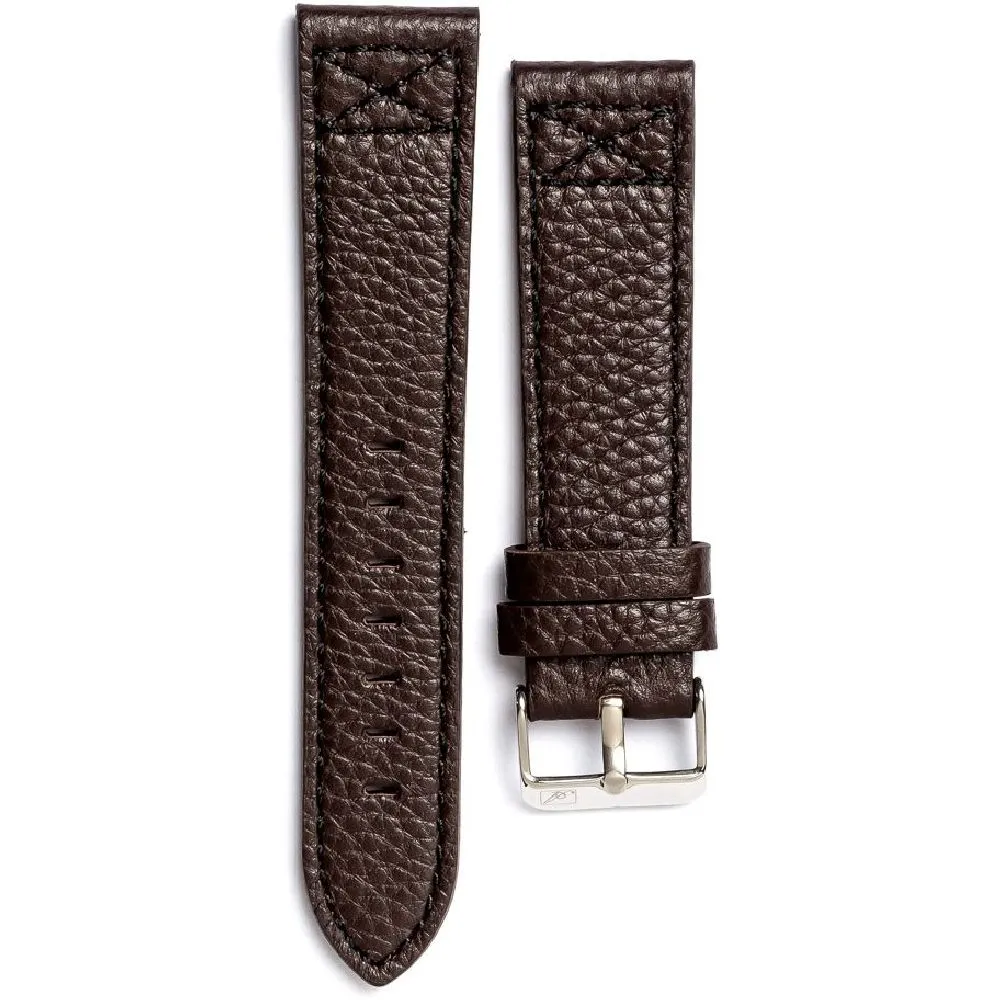 Adriatica brązowy pasek skórzany 22 mm ze srebrną sprzączką ★ AUTORYZOWANY SKLEP PayPo ZWROT DO 365 DNI • POLECANA OFERTA ✓