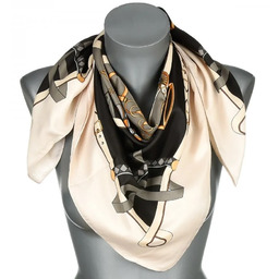 Chusta damska apaszka satynowa gawroszka ROSA na prezent MDB-35A czarna