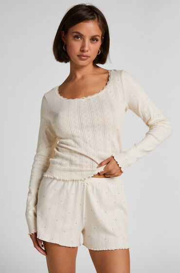 Hunkemöller Top od piżamy Pointelle Biały