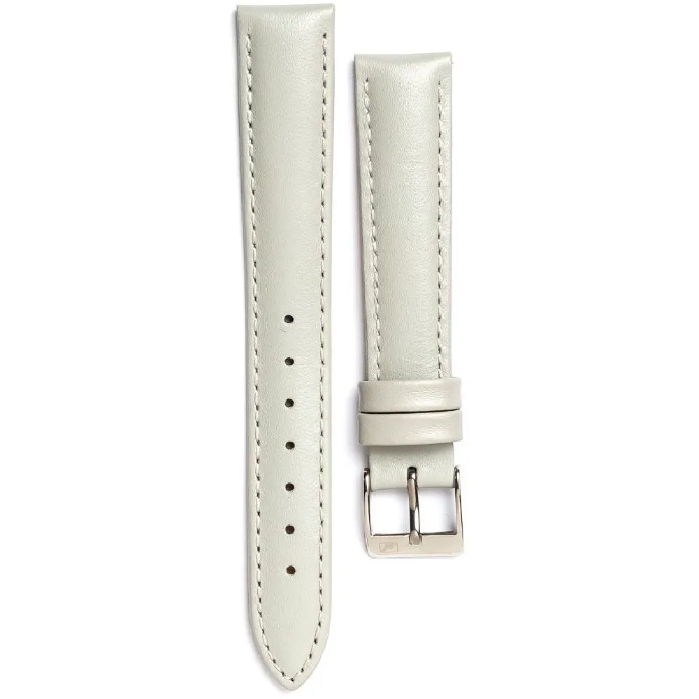 Adriatica biały pasek skórzany 16 mm ze srebrną sprzączką ★ AUTORYZOWANY SKLEP PayPo ZWROT DO 365 DNI • POLECANA OFERTA ✓