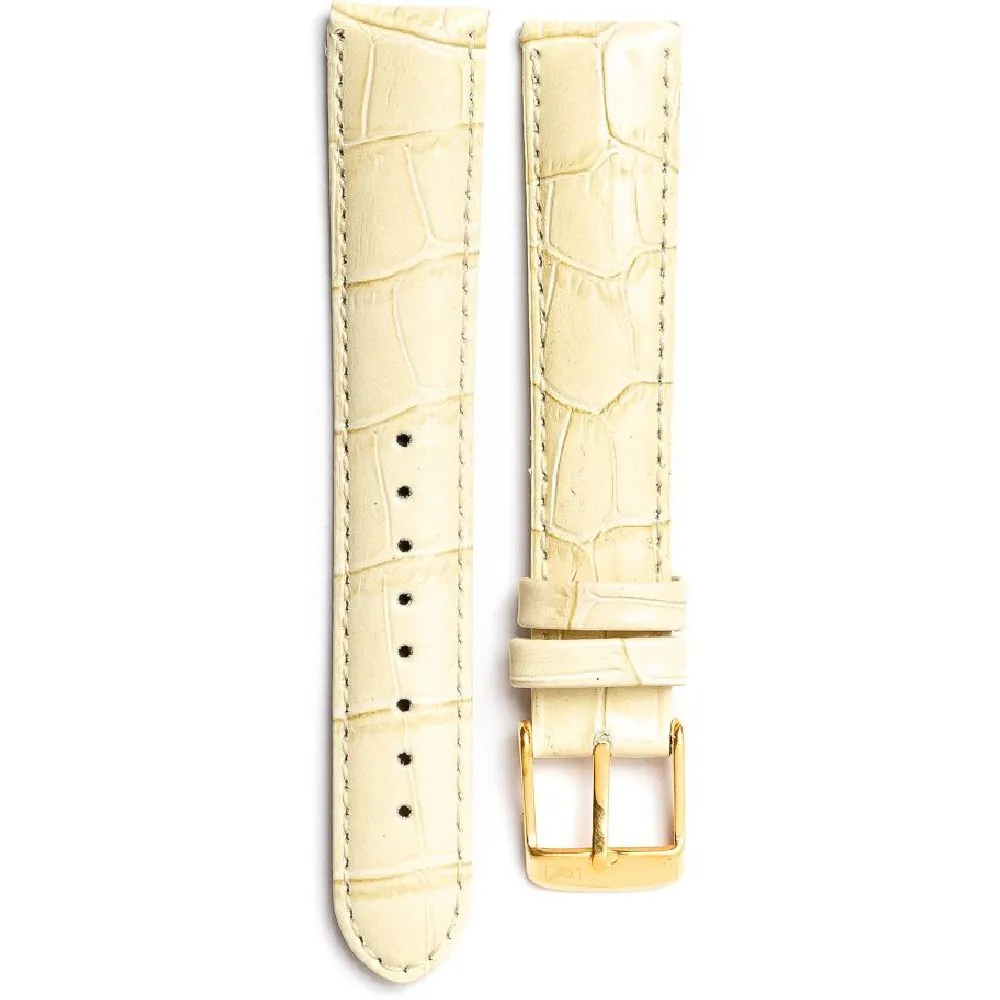 Adriatica biały pasek skórzany 18 mm ze złotą sprzączką ★ AUTORYZOWANY SKLEP PayPo ZWROT DO 365 DNI • POLECANA OFERTA ✓