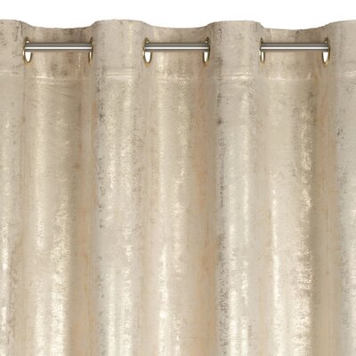 Zasłona EUROFIRANY Renia 140 x 250 cm Jasnobeżowo-złoty