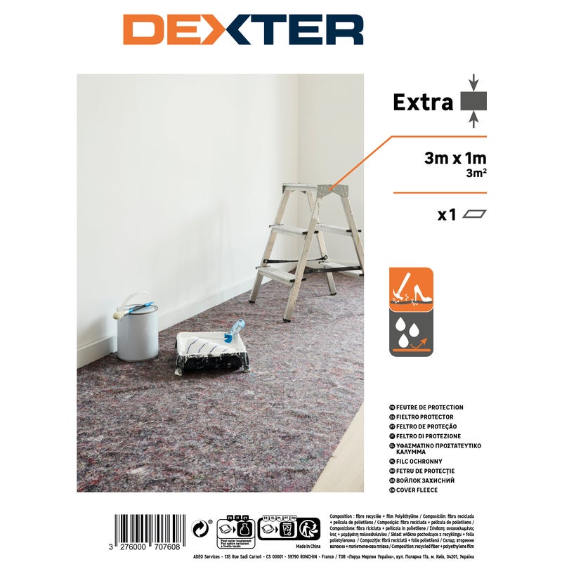 Filc ochronny z folią 3 x 1 m Dexter
