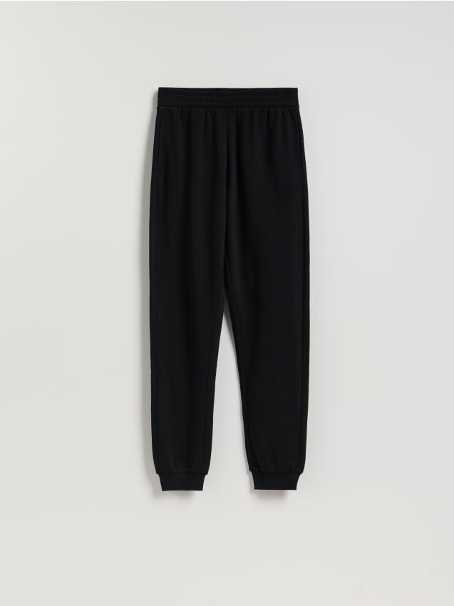 Reserved - Spodnie dresowe long leg - czarny