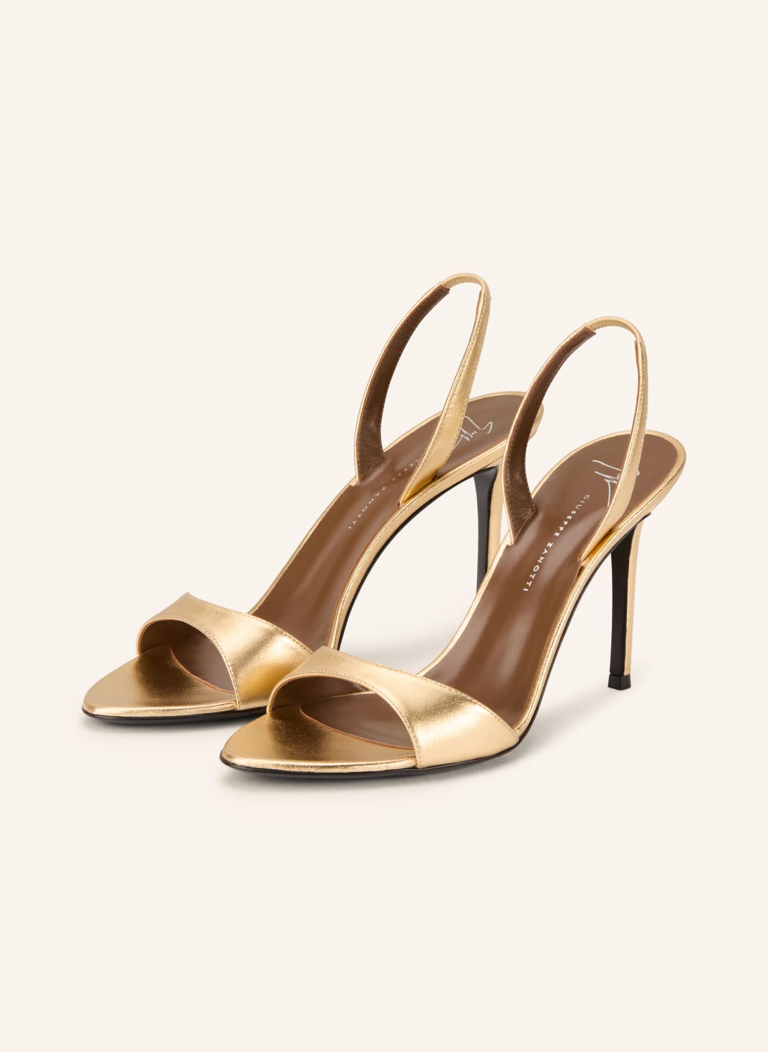 Giuseppe Zanotti Design Sandały Na Obcasie Muse gold