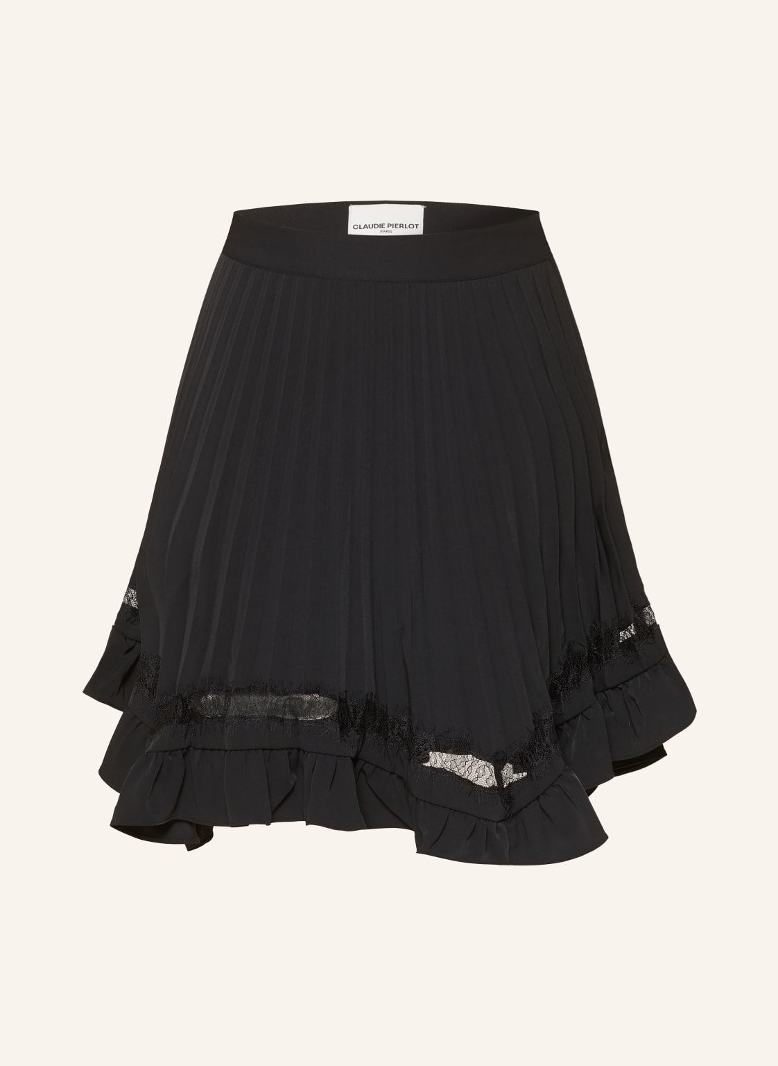 Claudie Pierlot Spódnica Z Plisami I Falbanami schwarz