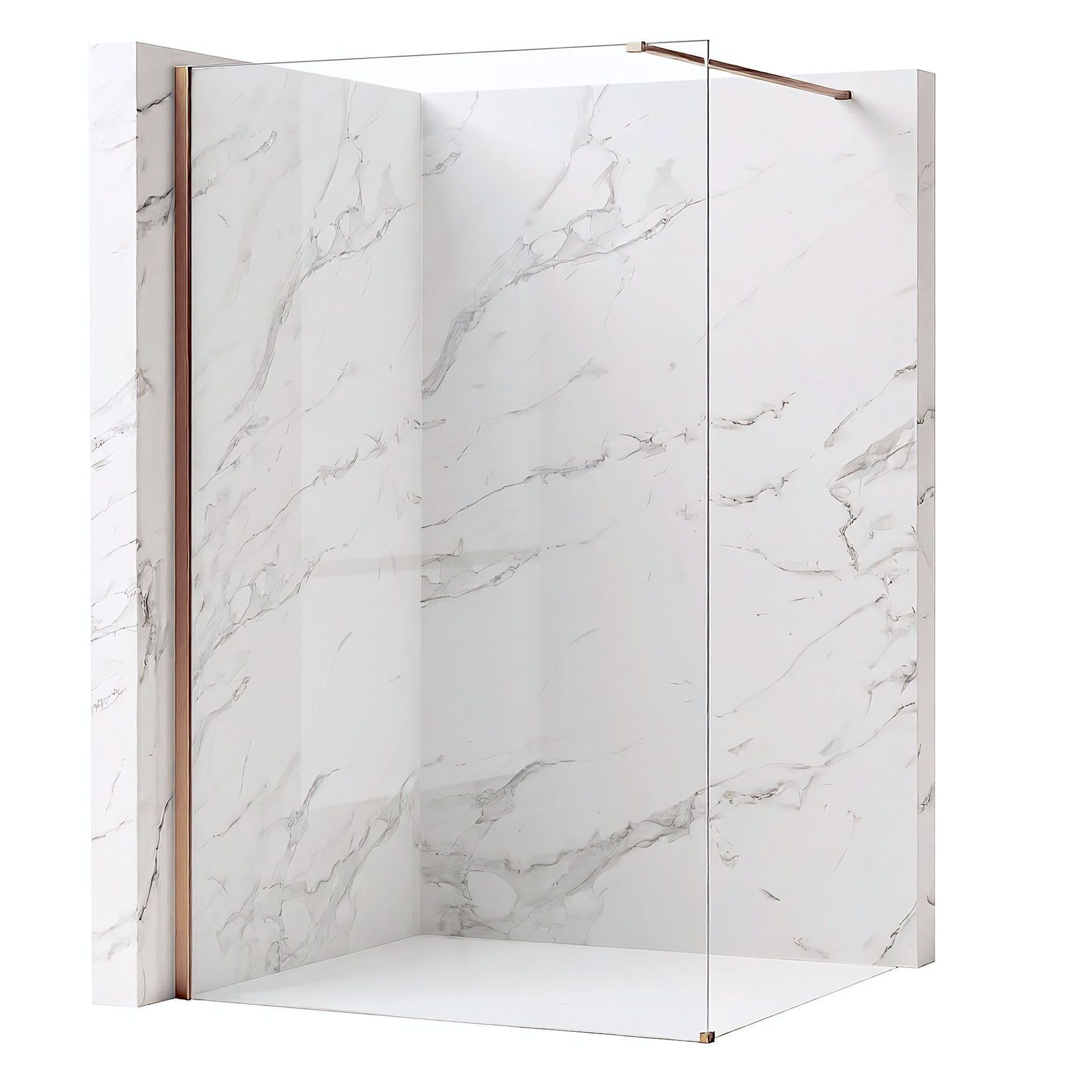 Rea Kabina prysznicowa Walk-In Rea Flexi Transparent / Brush Copper 120