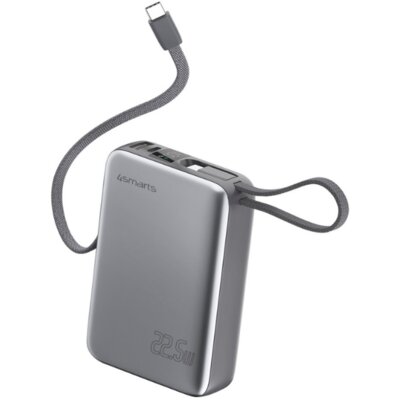 Powerbank 4SMARTS Pocket Dual Cord 20000 mAh 22.5W Szary