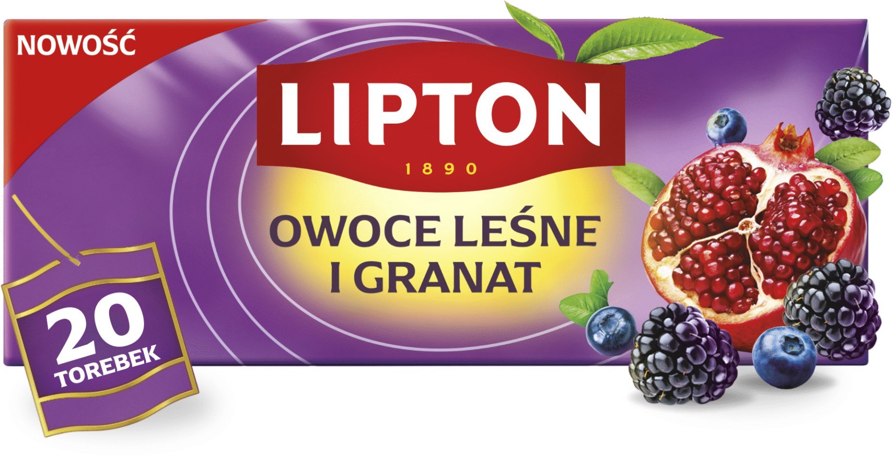 Herbata owocowa Lipton Owoce leśne i granat 20 torebek