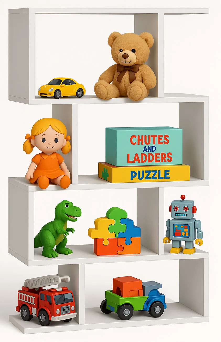 Biały dziecięcy regał na zabawki M0-H87