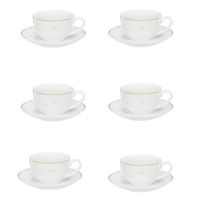 Serwis kawowy porcelanowy AMBITION Aurelia 6 osób (12 elementów)