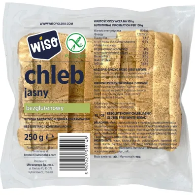 Wiso Chleb jasny krojony 250 g - chleb