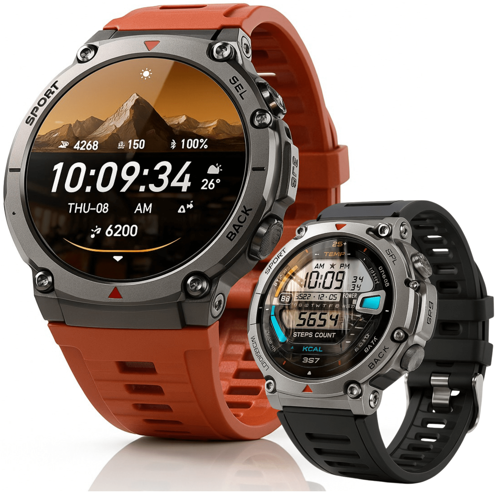 TEMU SMARTWATCH MĘSKI GPS ZEGAREK MENU PL ROZMOWY AMOLED