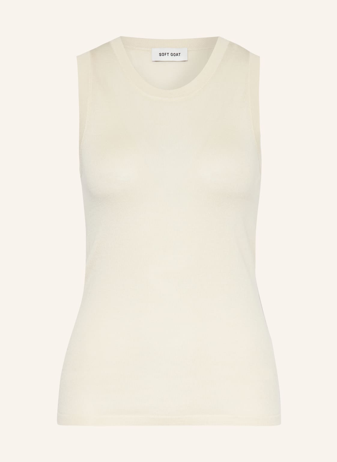 Soft Goat Dzianinowy Top Z Jedwabiu Z Dodatkiem Kaszmiru weiss